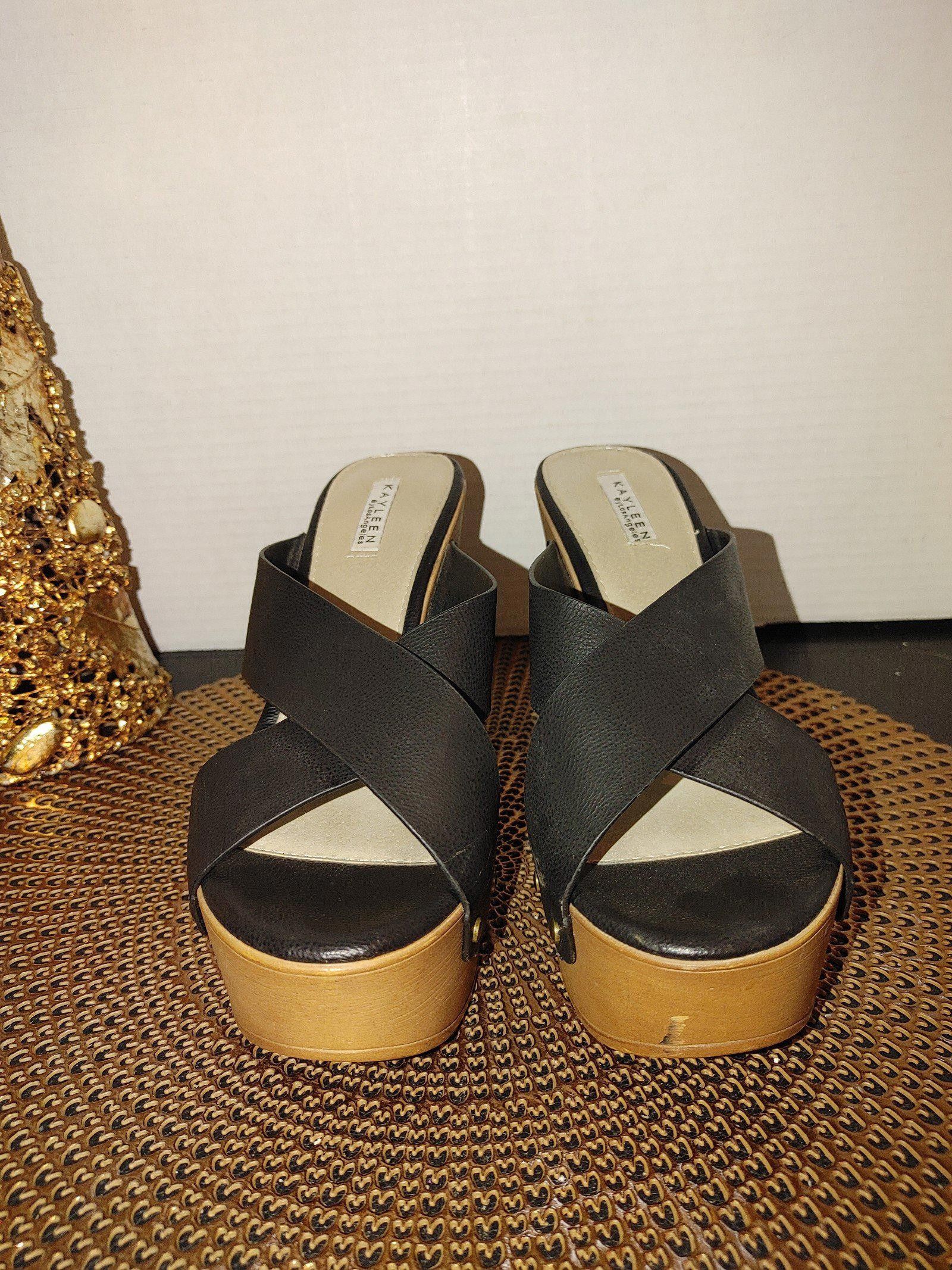 Designer Kayleen by Los Angeles Criss Cross Wedge Size 8.5 Size US 8.5 / IT 38.5 - 2 Thumbnail