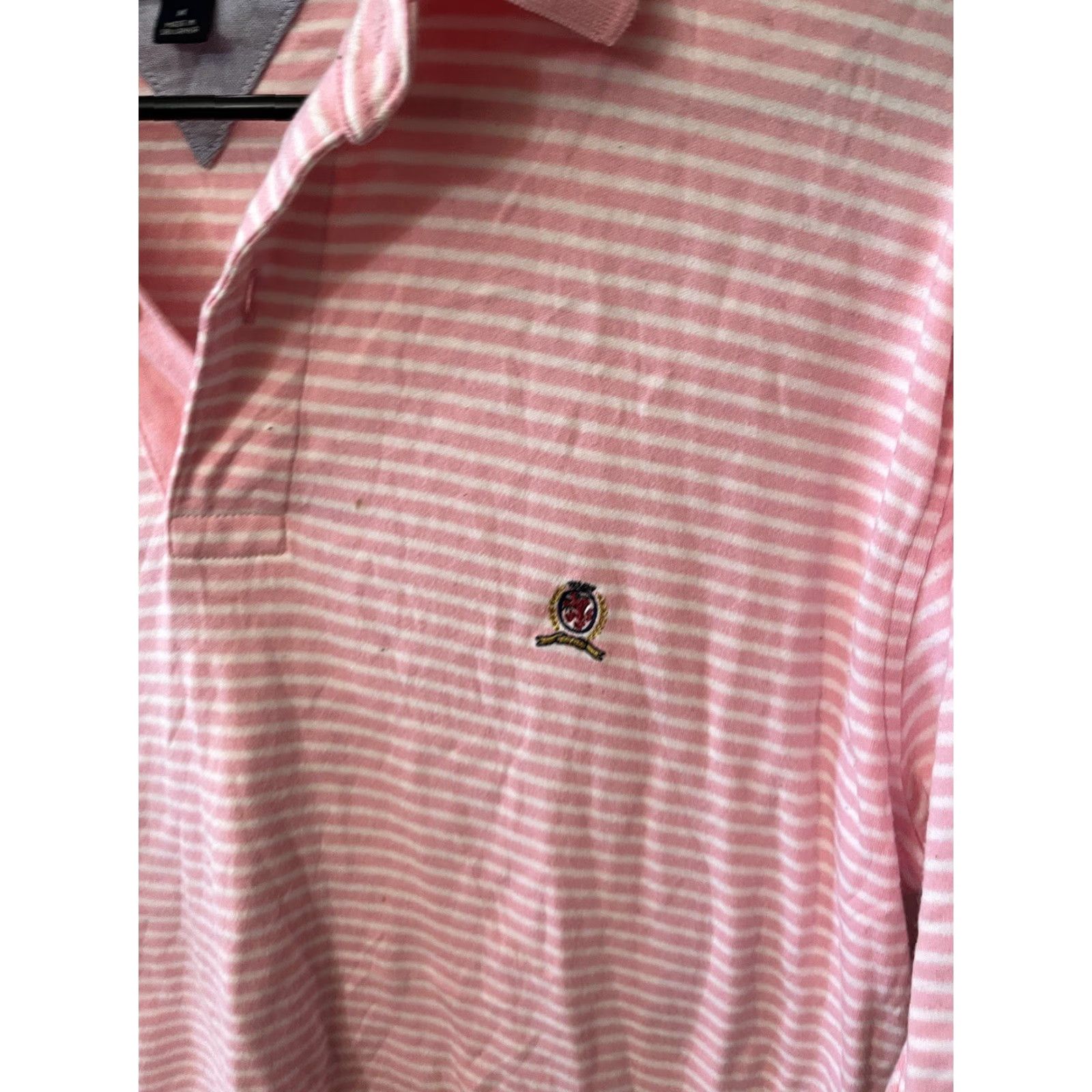 Tommy Hilfiger Tommy Hilfiger Shirt Mens Medium Pink Striped Mercerized Luxury Cotton Polo Golf Size US M / EU 48-50 / 2 - 4 Thumbnail
