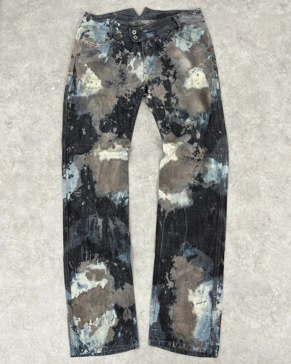Diesel 2000s Diesel Contemporary Full Splash Painted Effect Pants Size US 32 / EU 48 - 1 Thumbnail