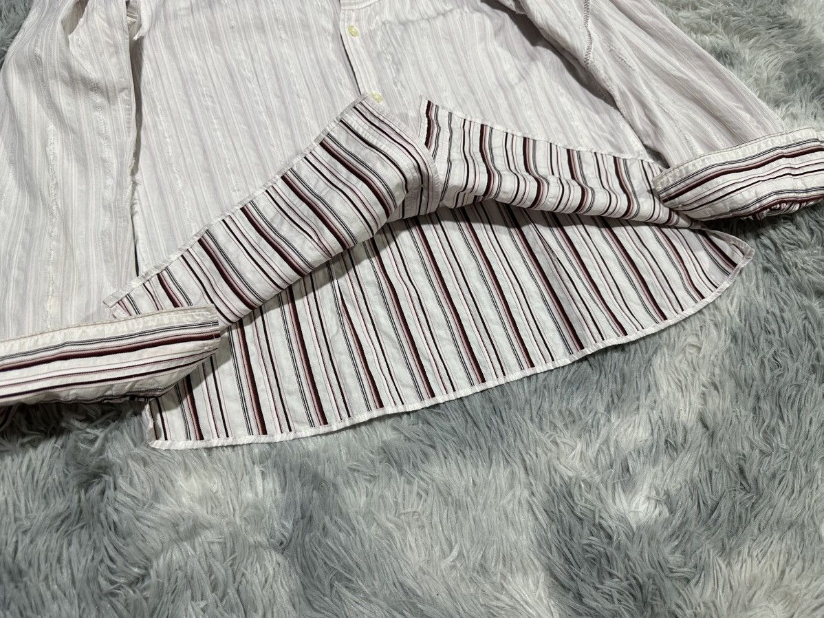 Tornado Mart 🔥Y2K Zero By Tornado Mart Shirt Reverse Striped Asym Patch Size US M / EU 48-50 / 2 - 6 Thumbnail