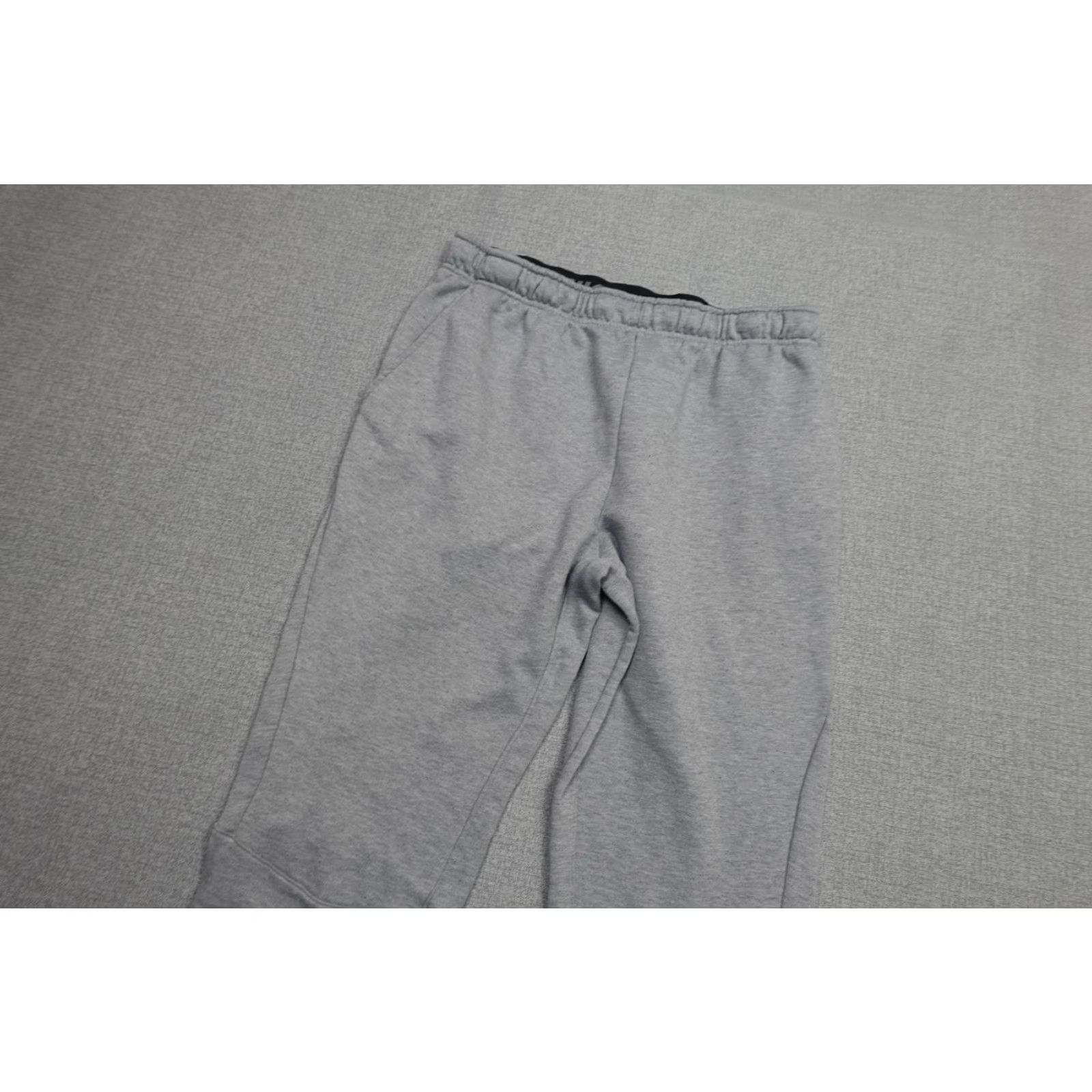 Nike Nike Dri-FIT Sweatpants Mens XL Gray Joggers Swoosh Training Lounge Pants Regular Elastic Waist Pockets Tapered Leg 100% Polyester Size US 36 / EU 52 - 2 Thumbnail