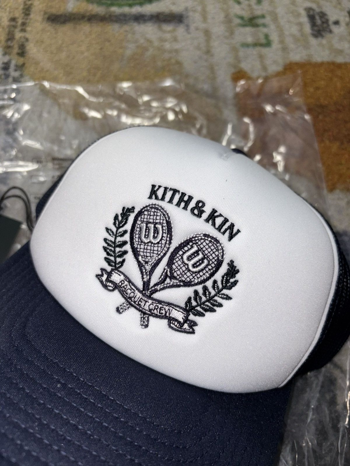 Kith × Ronnie Fieg × Wilson Kith x Wilson Polyfoam Nolan Trucker Hat Nocturnal Size ONE SIZE - 2 Thumbnail