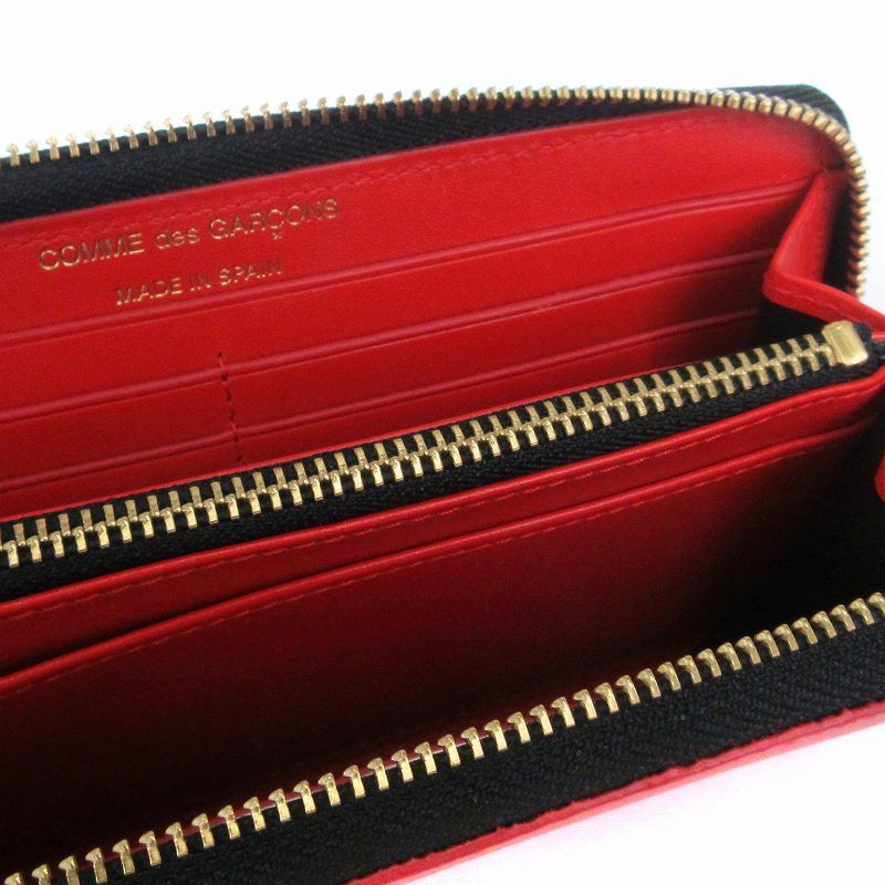 Comme des Garcons Wallet HUGE LOGO Long Round zip Leather Red Size ONE SIZE - 5 Thumbnail