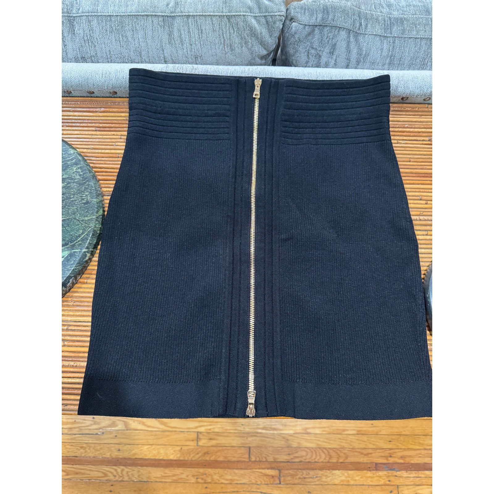 Balmain Balmain Ribbed-Knit Mini Skirt sz 46 FR (14 US) Size 36" / US 14 / IT 50 - 5 Thumbnail