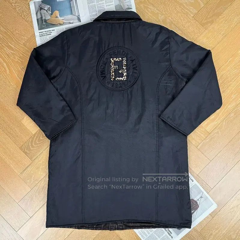 Fendi Fendi Black XL Coat with Signature Print . Size US XL / EU 56 / 4 - 3 Thumbnail