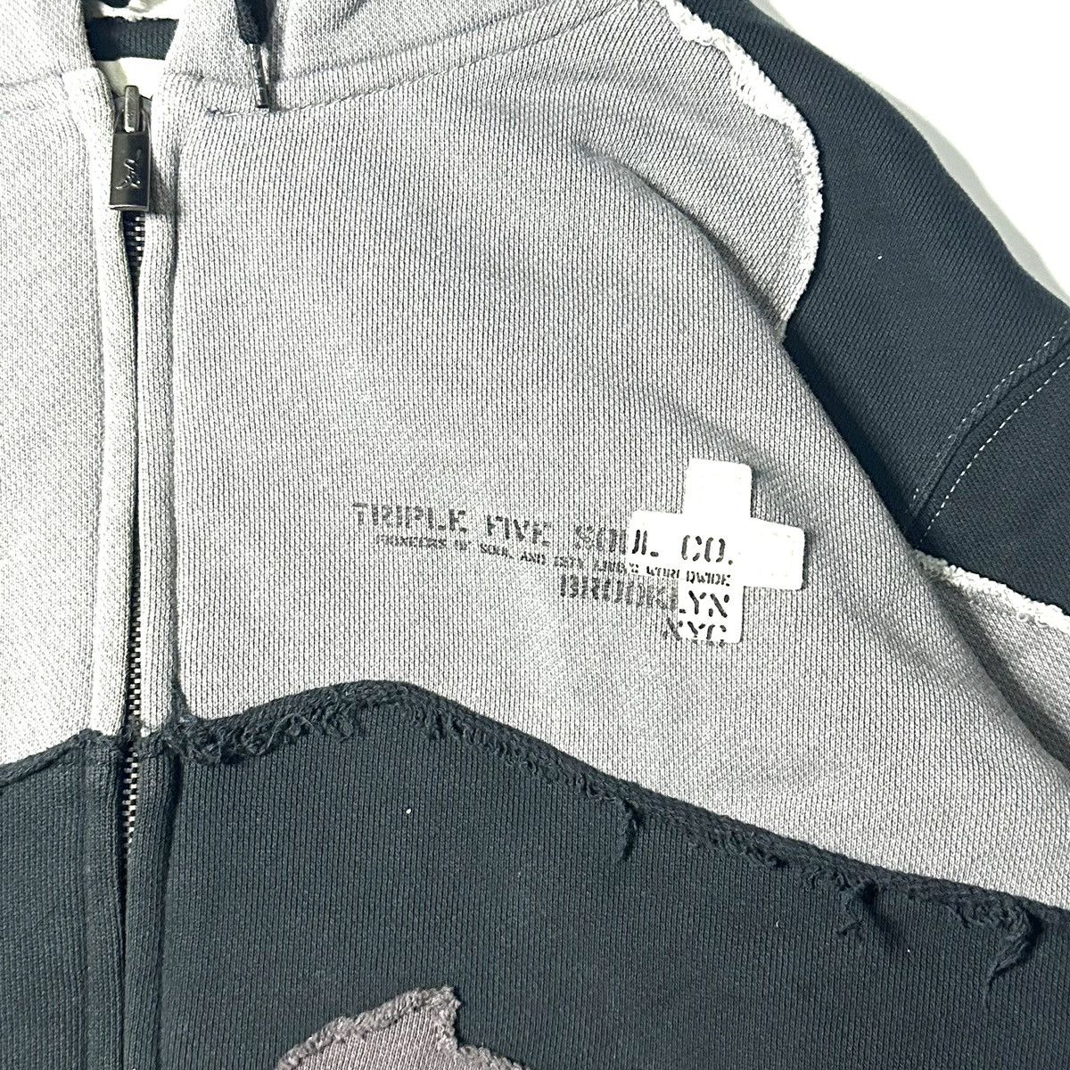 Triple 5 Soul [90s] [TRIPLE FIVE SOUL] Patchwork Zip-Up Hoodie street Size US L / EU 52-54 / 3 - 3 Thumbnail