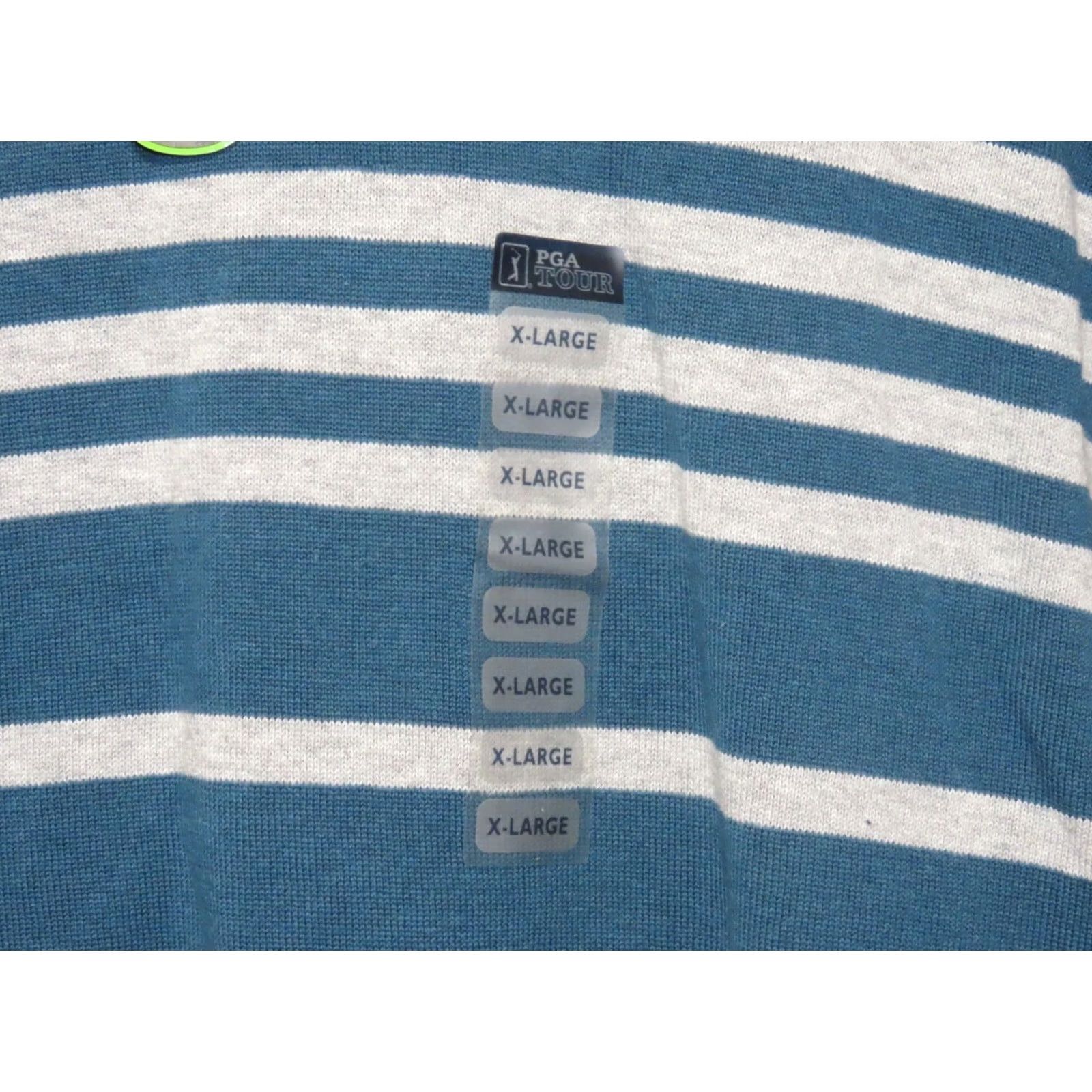 PGA Tour PGA TOUR Sweater Vest Mens XL Legion Blue V-Neck Striped All Seasons Lightweight Golf Theme NWT Size US XL / EU 56 / 4 - 4 Thumbnail