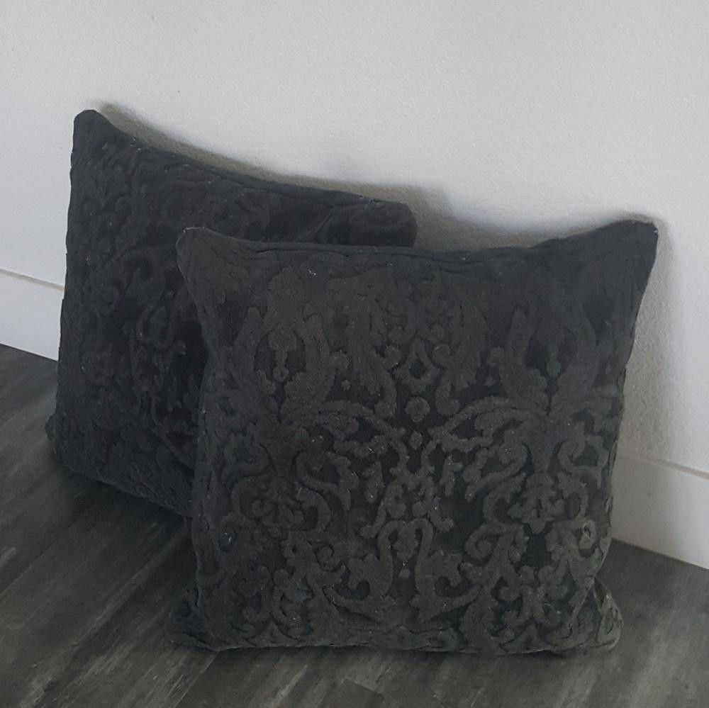 Designer Black Tranquility Detailed Z Gallerie Pillow Size ONE SIZE - 2 Thumbnail