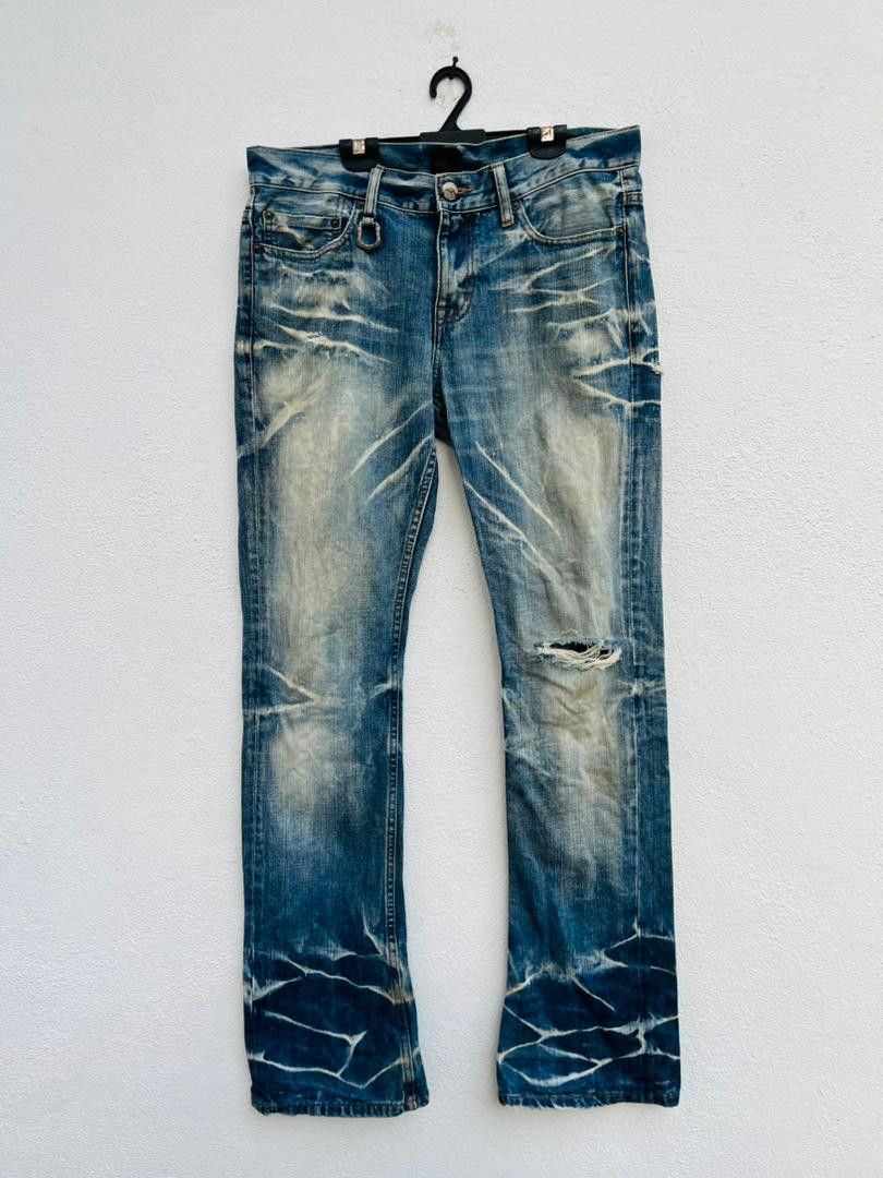 Japanese Brand × Vintage Vintage Jackrose Distressed Japanese Bootcut Fashion Style Size US 33 - 1 Thumbnail