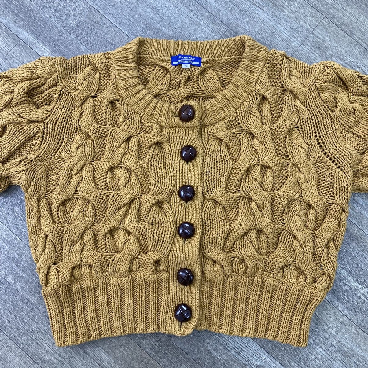 Burberry Vintage Burberry London Blue Label Crop Cable Knit Cardigan Size US S / EU 44-46 / 1 - 2 Thumbnail