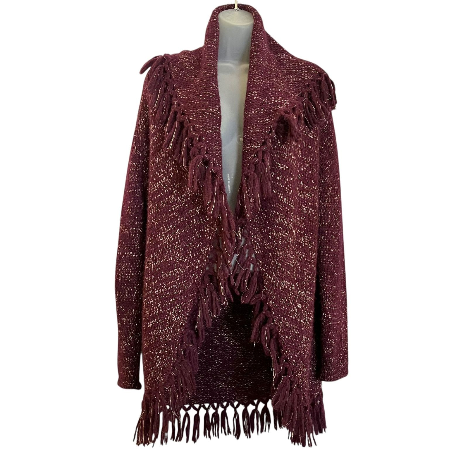 LoveShackFancy LoveShackFancy Tassel Shawl Baby Alpaca Cardigan Sweater Size XS / US 0-2 / IT 36-38 - 7 Thumbnail