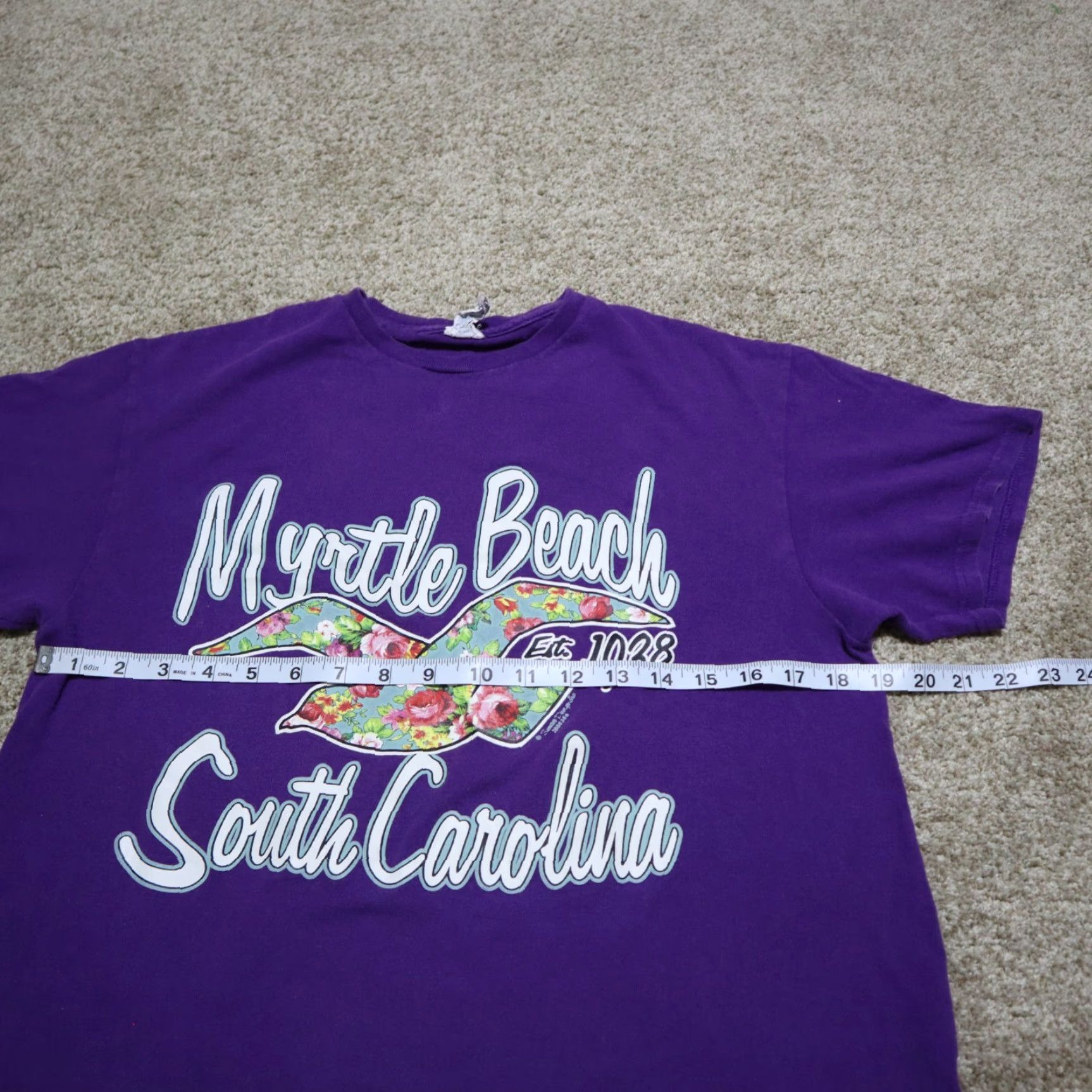Vintage Myrtle Beach South Carolina Tee T-Shirt Men's Size M Medium Shirt Men M Purple 90s? Size US M / EU 48-50 / 2 - 4 Thumbnail