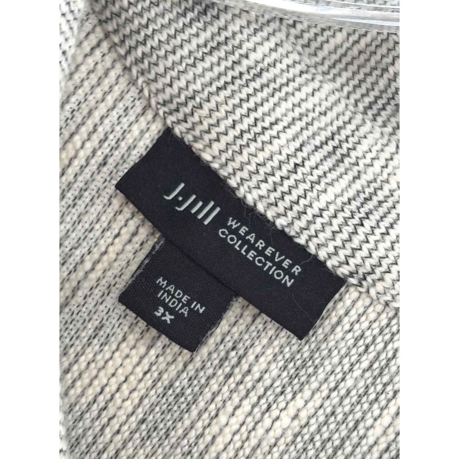 Vintage J Jill Grey Button Down Size 3X Size XXL / US 16-18 / IT 52-54 - 3 Thumbnail