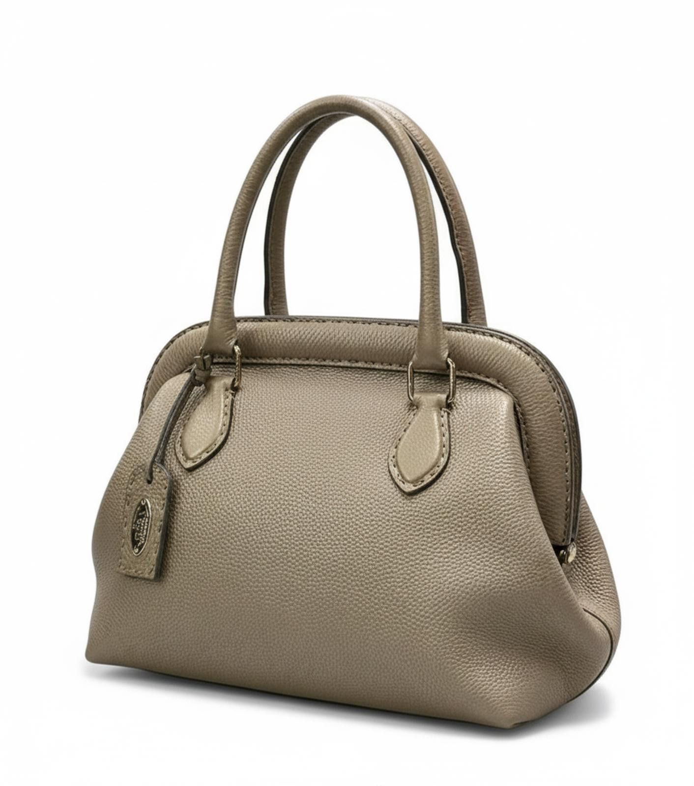 Fendi Fendi - Taupe Pebbled Leather Handbag Size ONE SIZE - 1 Thumbnail