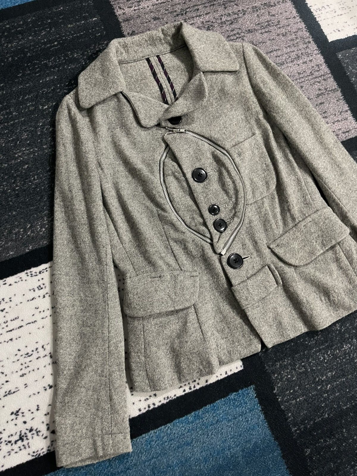 Japanese Brand × Vintage Vintage Unbrand Wool Jacket Size XS / US 0-2 / IT 36-38 - 5 Thumbnail
