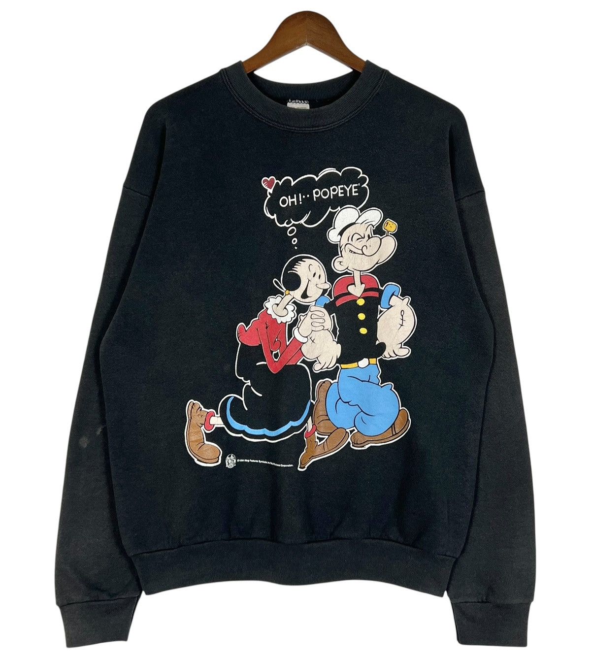 Cartoon Network Vintage Distressed Popeye 1994 Sweatshirt Size US L / EU 52-54 / 3 - 1 Thumbnail