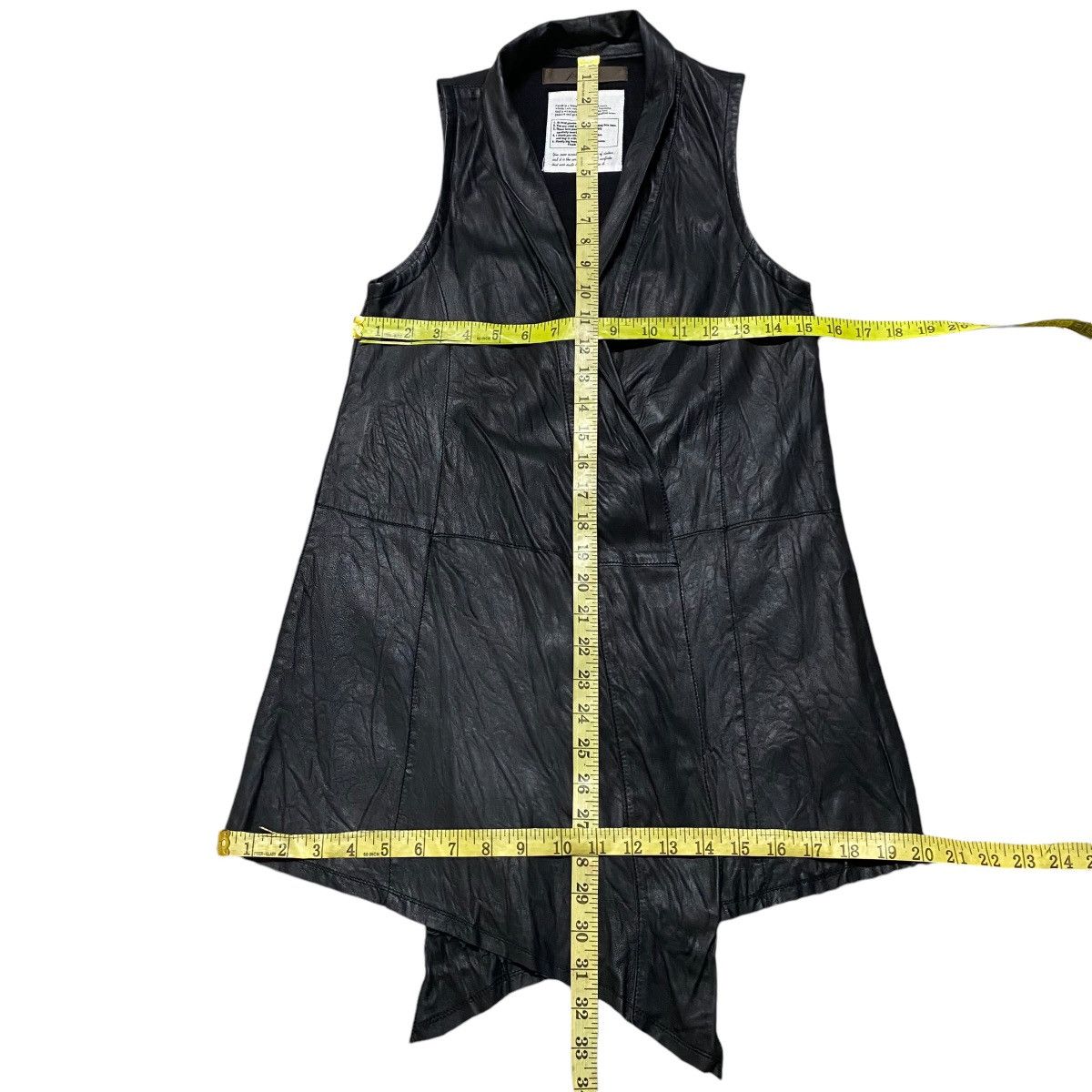 GOA Panaji G.O.A Lambskin Leather Asymmetrical Vest Size M / US 6-8 / IT 42-44 - 16 Thumbnail
