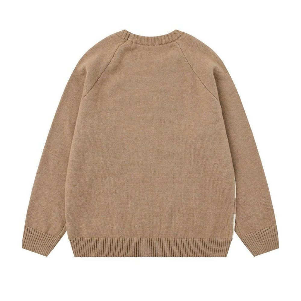 Vintage Men's loose casual stitching striped knitted sweater Size US M / EU 48-50 / 2 - 2 Thumbnail