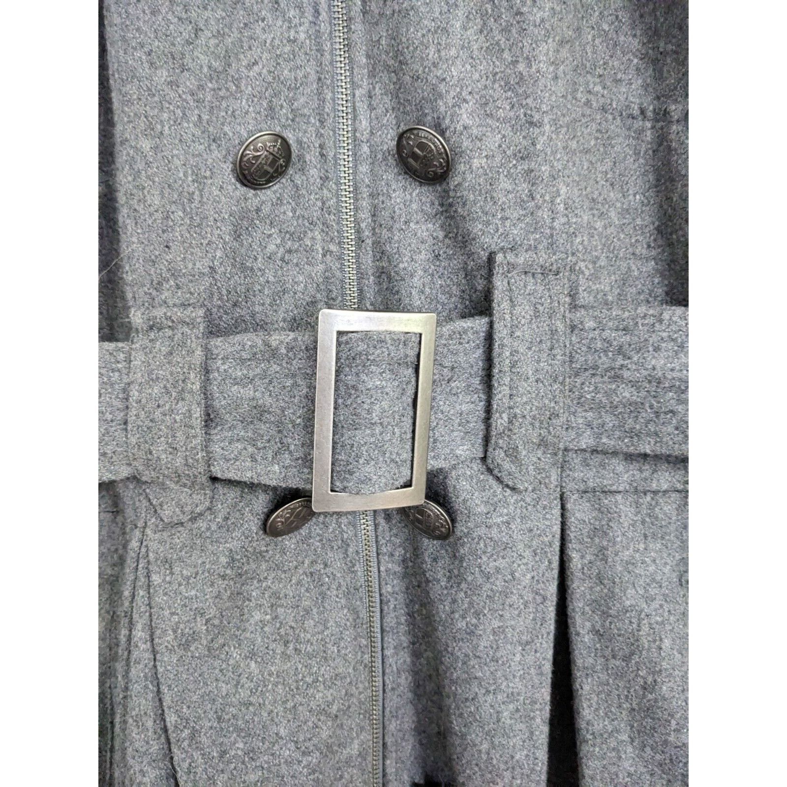 Other Soho Babe Peplum Coat/Jacket Grey Wool Blend Hood Juniors Size M / US 6-8 / IT 42-44 - 11 Thumbnail