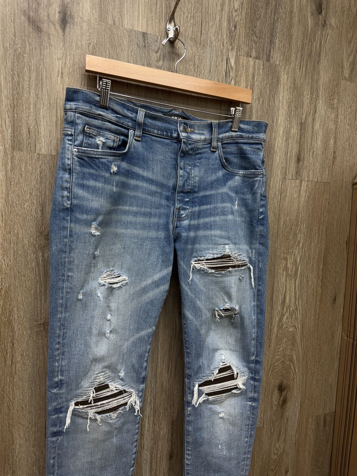 Amiri Amiri MX1 Blue Denim Brown MX1s Size US 34 / EU 50 - 3 Thumbnail