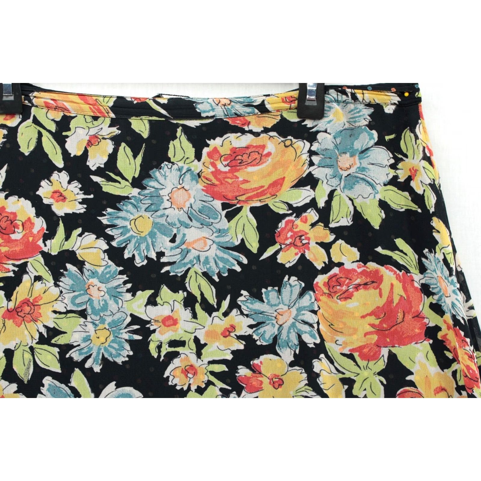Vintage VINTAGE Ali Miles Maxi Skirt Womens 16 Reversable Boho Floral Polka Dots Witchy Summer Skirt Womens - Size 38" / US 16 / IT 52 - 5 Thumbnail