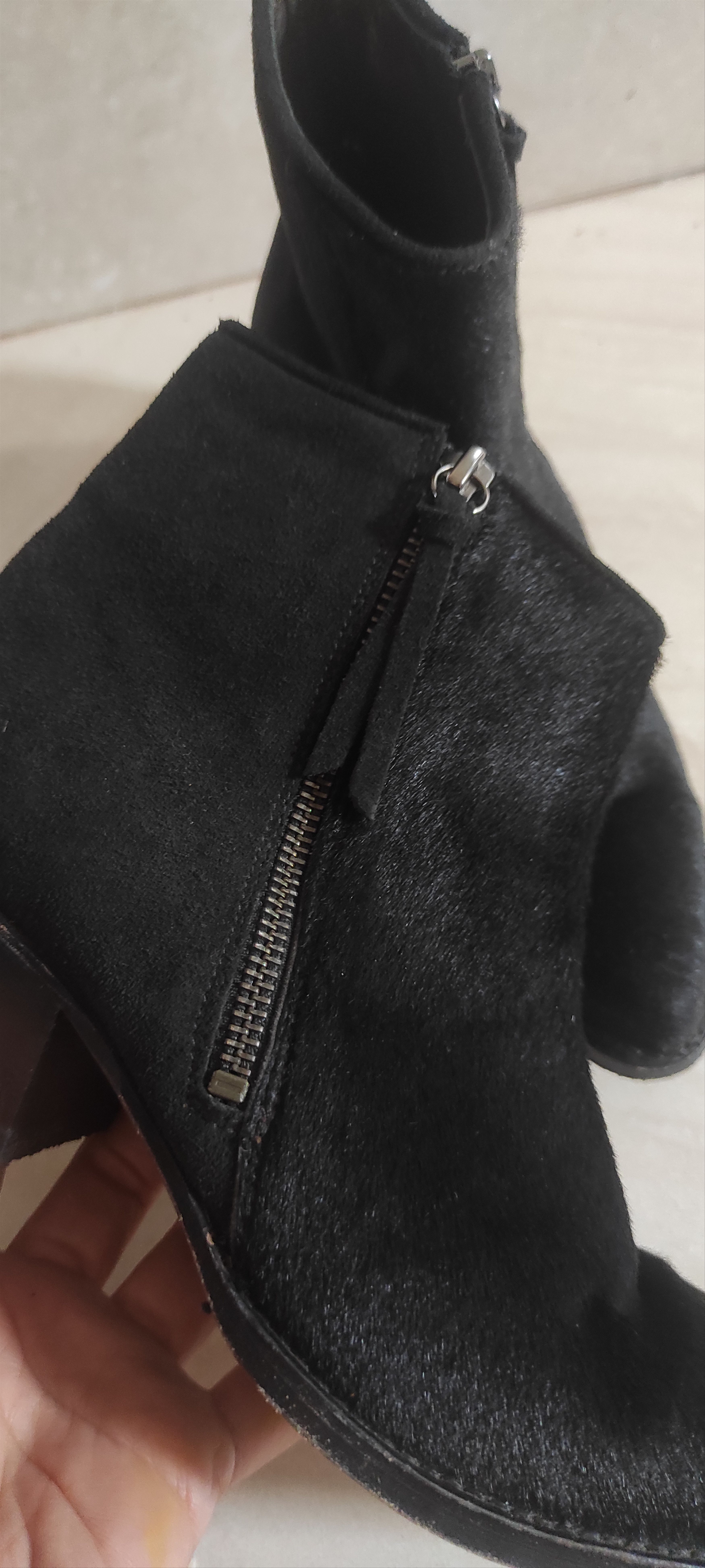 Other Sendra Cowboy Boots Black Suede Leather Ankle Boots Size US 6 / IT 36 - 20 Thumbnail