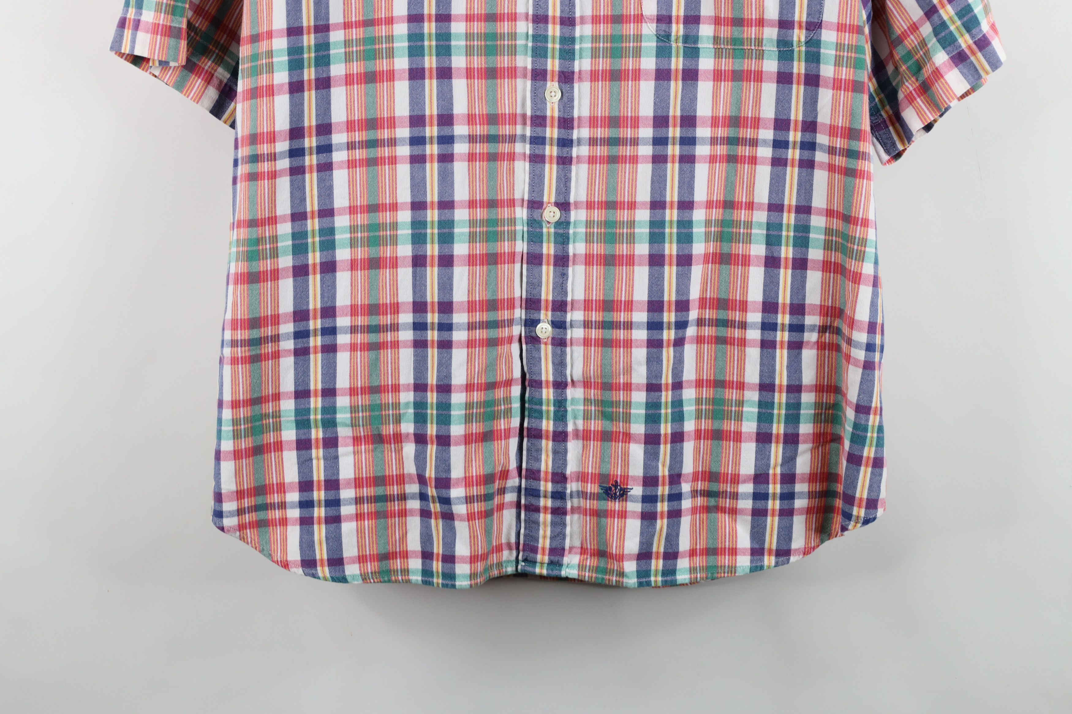 Vintage Vintage 90s Streetwear Plaid Short Sleeve Button Down Shirt Size US L / EU 52-54 / 3 - 3 Thumbnail