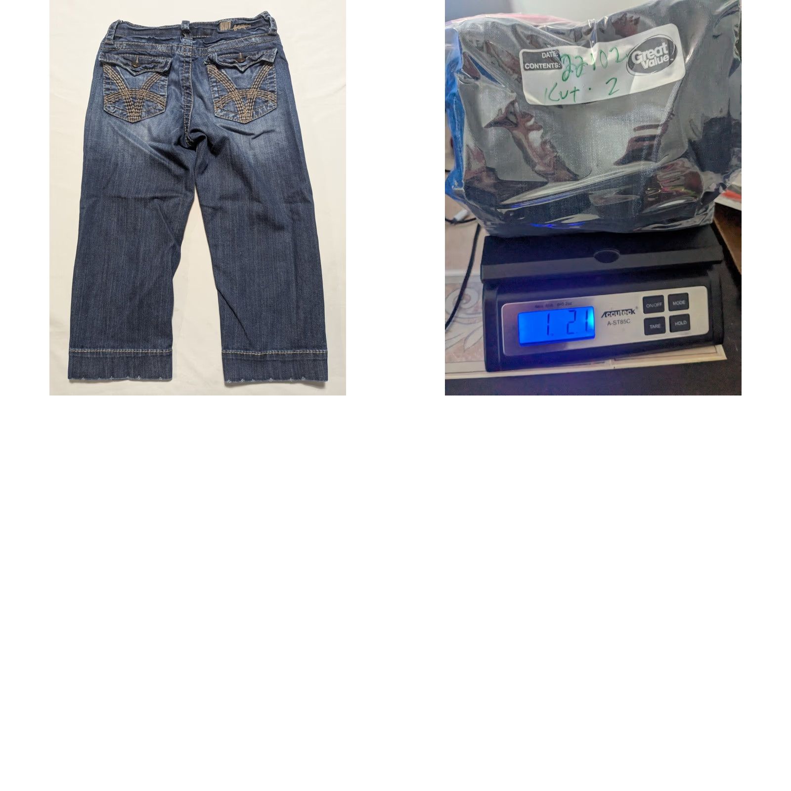 Vintage KUT From The KLOTH Jeans - Women Size 2 Cropped Embroidered Flap Pocket Denim Size 26" / US 2 / IT 38 - 10 Thumbnail