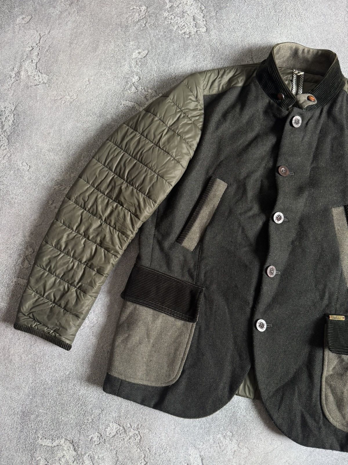 Designer Luis Trenker 52 Stuart Wattiert blazer jacket hybrid quilted Size US L / EU 52-54 / 3 - 7 Thumbnail