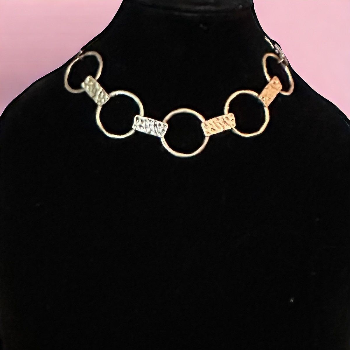 Other A new day hammered circle link statement necklace Size ONE SIZE - 1 Thumbnail