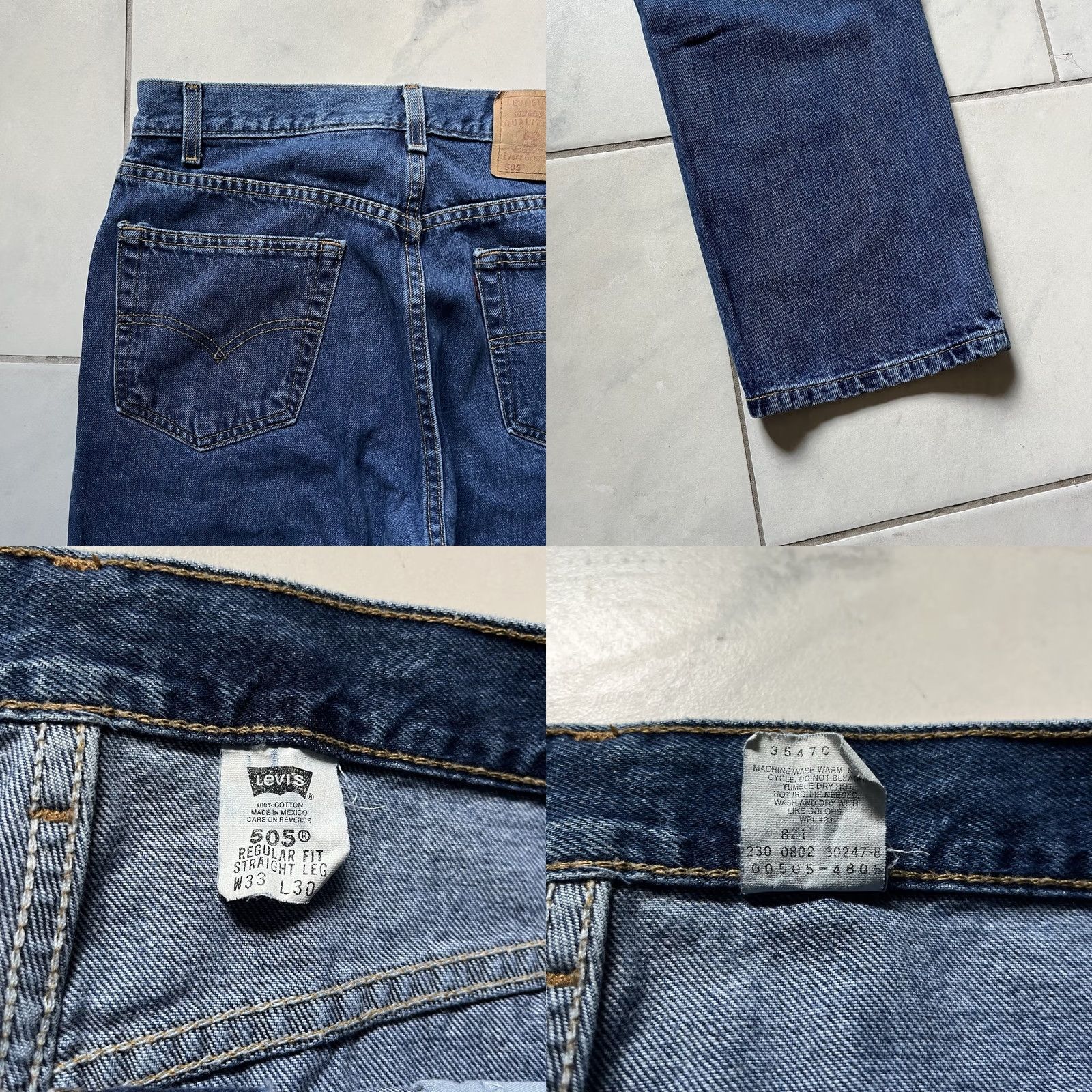 Levi's VINTAGE Levi's Jeans 32x31 Blue Mens Regular Fit Straight Denim Belt Loops 5-Pocket Button Closure Mens Clothing 90s? Size US 32 / EU 48 - 9 Thumbnail