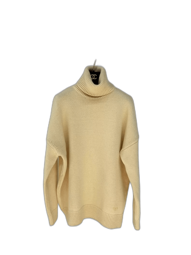Tory Burch New Tory Burch Yellow Cashmere Sweater Size XS / US 0-2 / IT 36-38 - 1 Thumbnail
