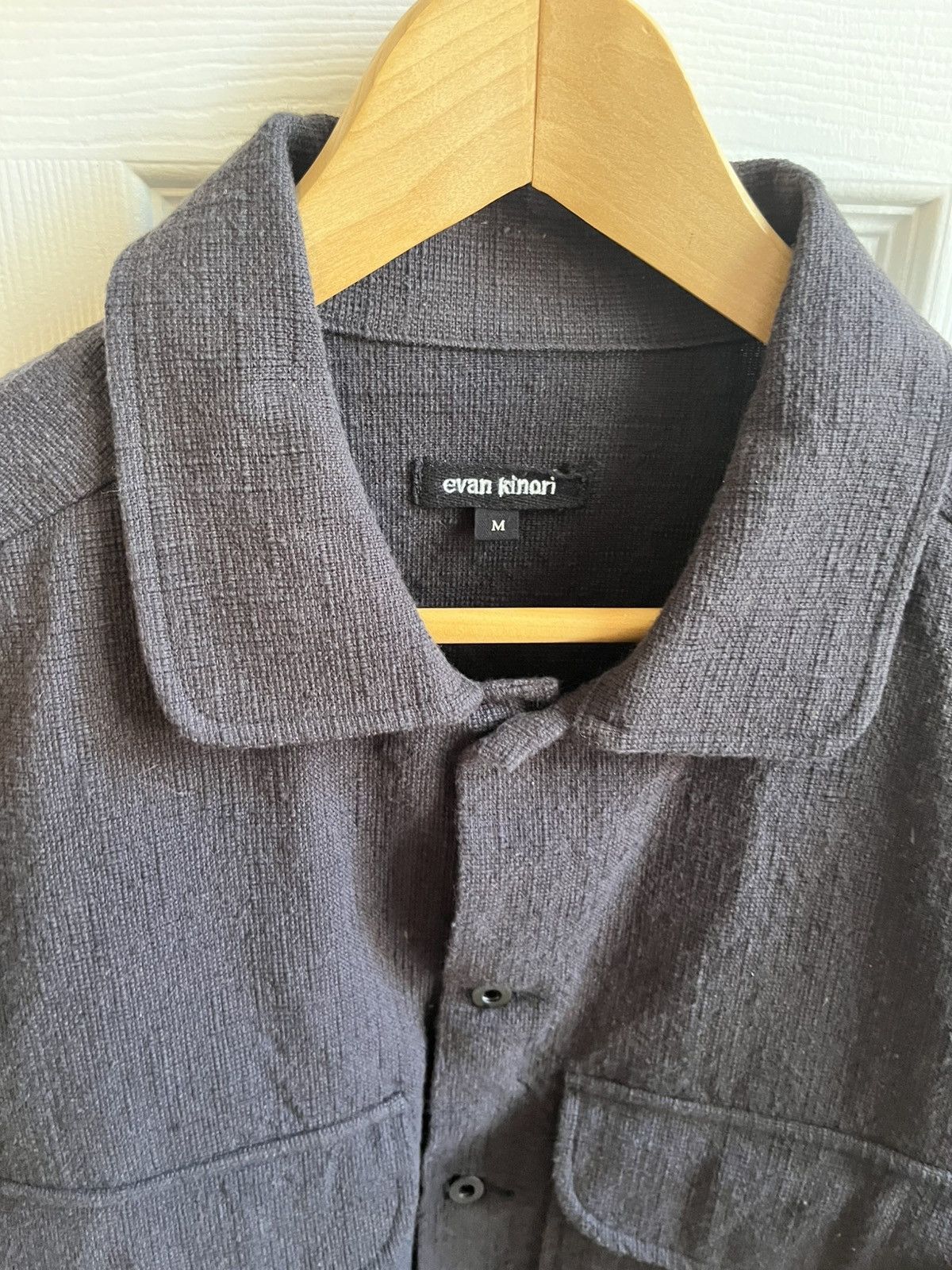 Evan Kinori Evan Kinori Field shirt charcoal/brown Size US M / EU 48-50 / 2 - 2 Thumbnail
