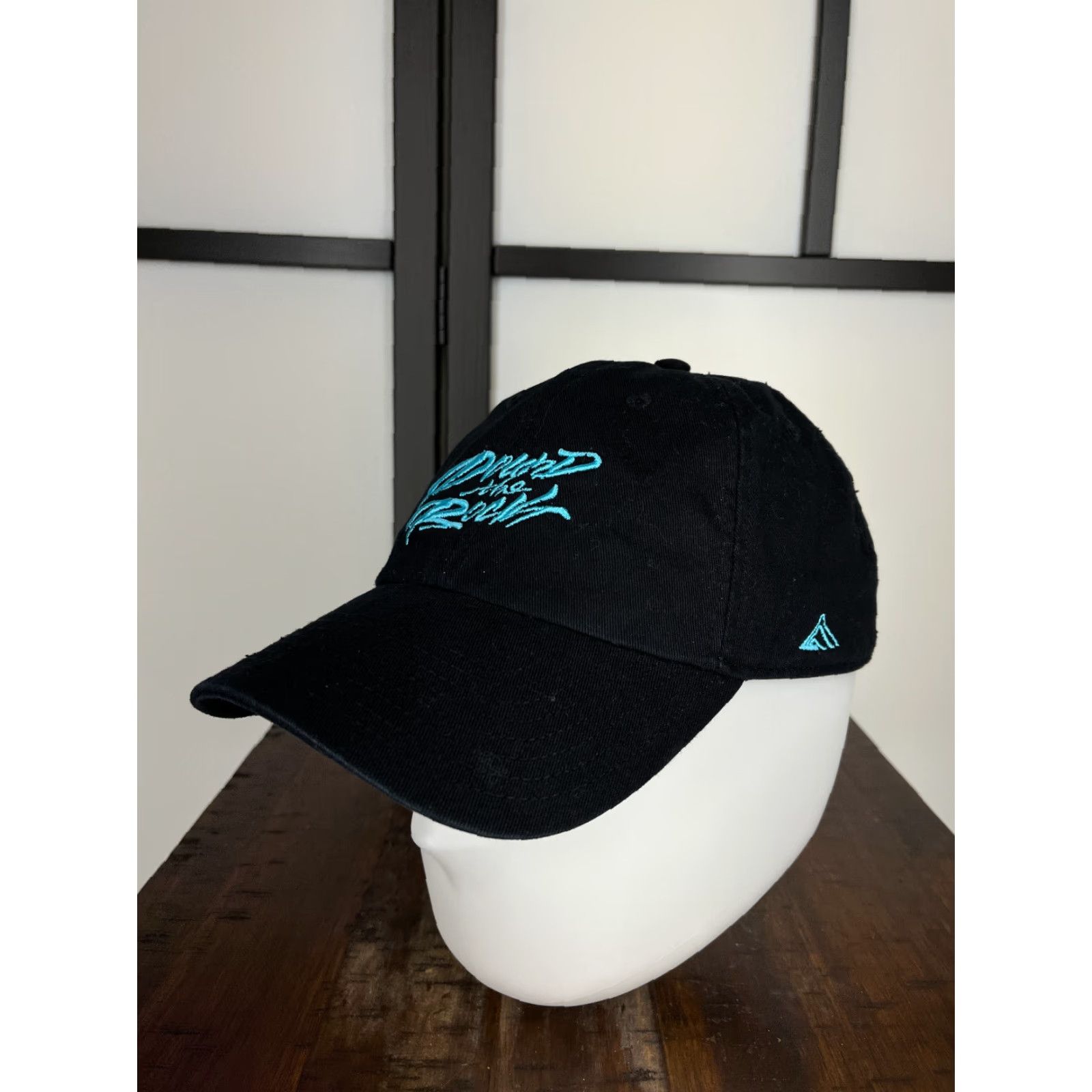Vintage Pound The Rock Hat Cap Strap Back One Size Adult Black Cotton Twill Outdoor Baseball Cap Men Adjustable Lightweight Logo Outdoor Size ONE SIZE - 4 Thumbnail