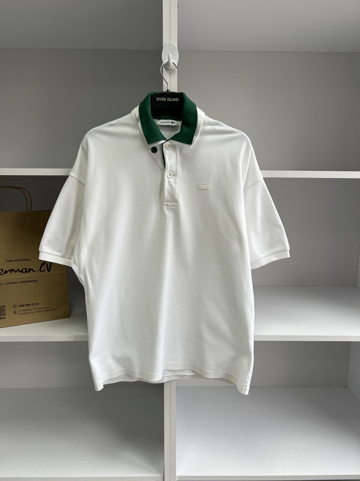 Lacoste × Vintage Vintage Lacoste White Streetwear Polo T-Shirt Size US L / EU 52-54 / 3 - 2 Thumbnail