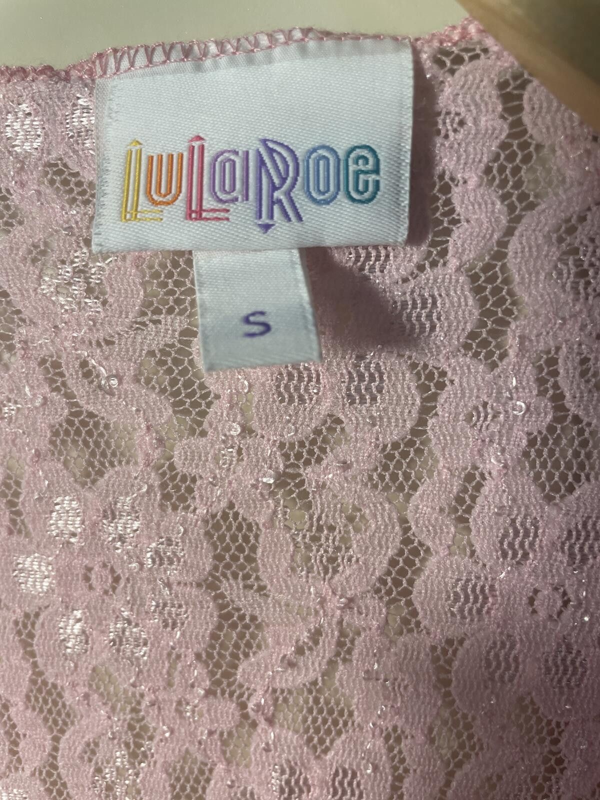 Other LuLaRoe Lace Kimono with Black Fringe Womens Small Pink NWT Size S / US 4 / IT 40 - 2 Thumbnail