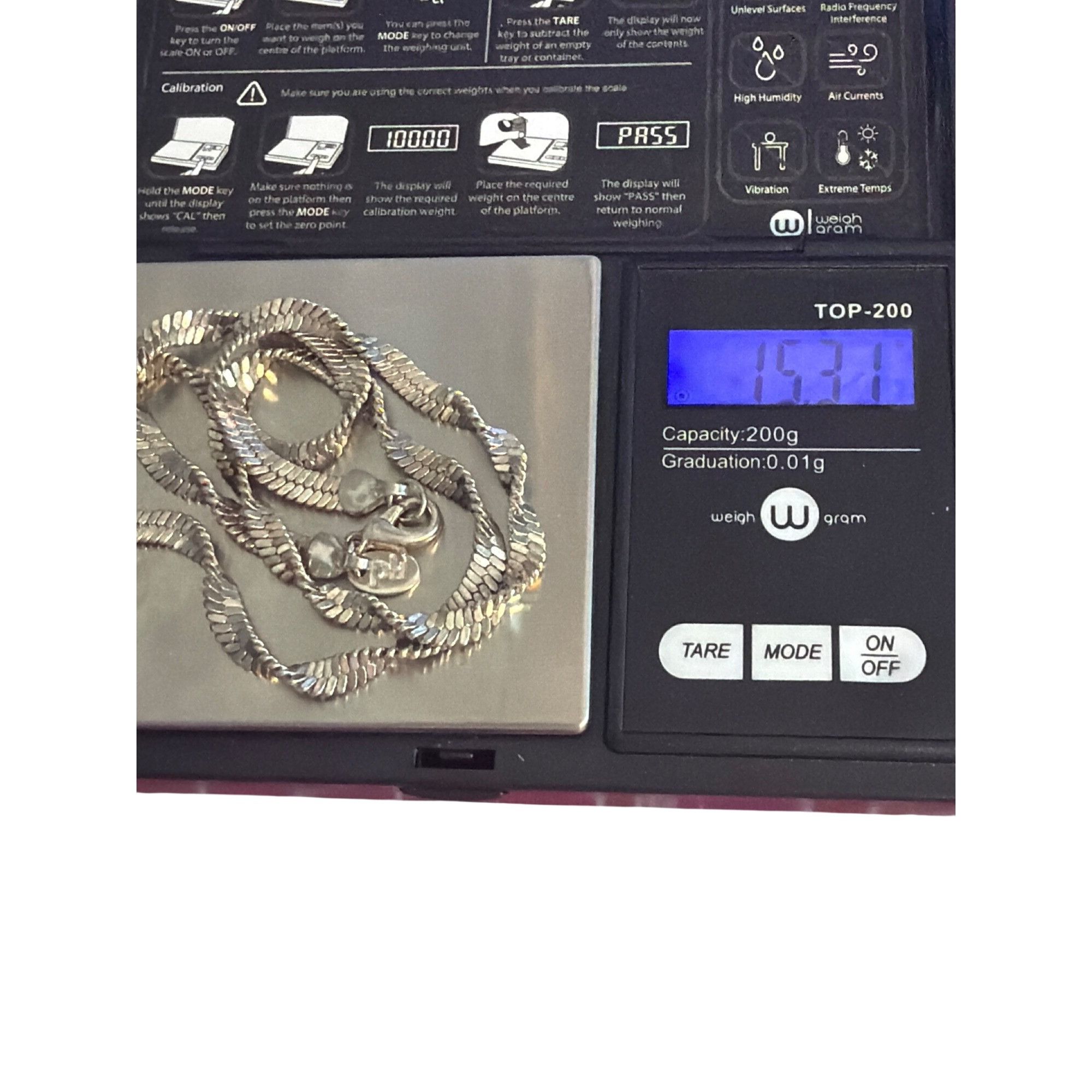 Other Vintage Twisted Silver Tone Herringbone Chain Necklace Signe Size ONE SIZE - 5 Thumbnail