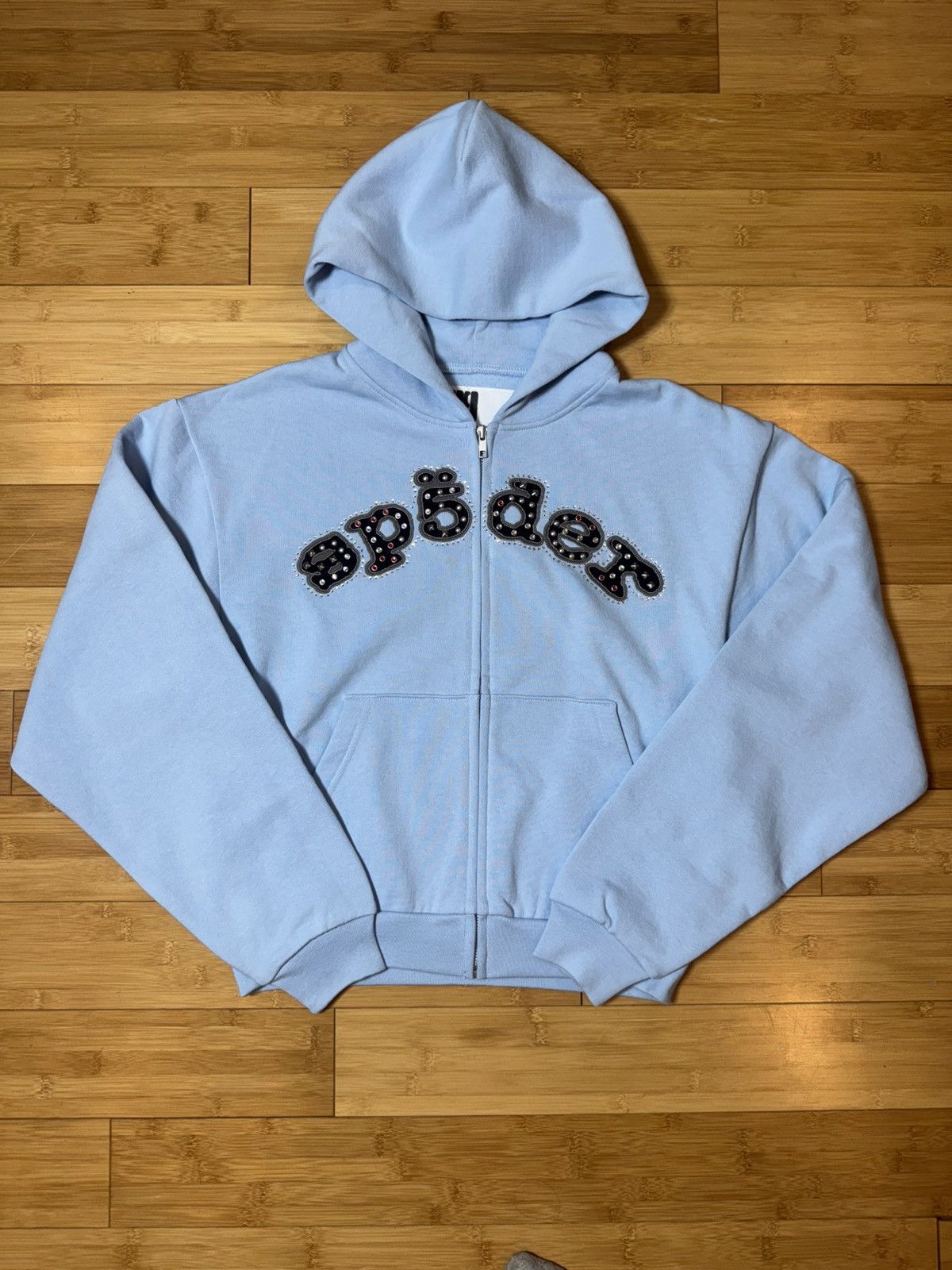 Sp5der Sp5der Mixed Stone OG V2 Zip Hoodie - Rock Blue Size XS Size US XS / EU 42 / 0 - 1 Thumbnail