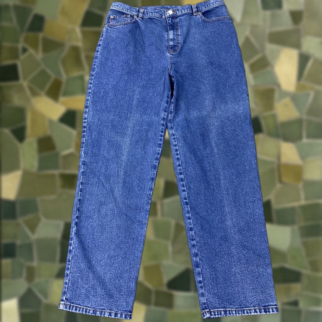 CO Lauren Jeans Co Ralph Lauren Jeans Womens 14 High Rise Tapered Stretch Denim Size 36" / US 14 / IT 50 - 1 Thumbnail