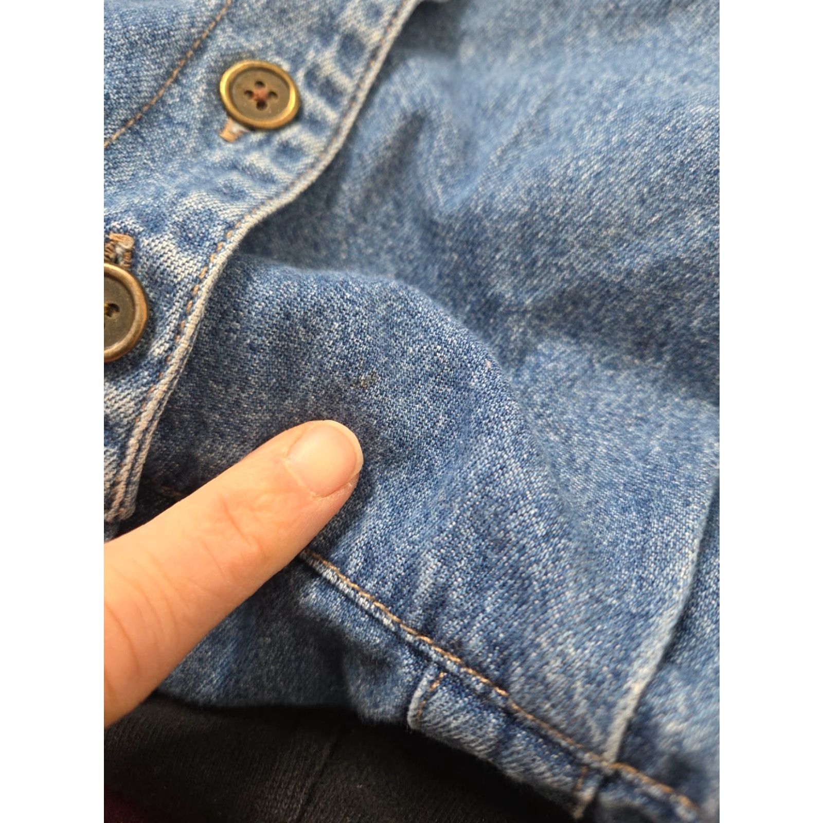 Denime VINTAGE 90s Denim Romper Womens Small Blue Sleeveless Button Up Shirt Short Tall Size S / US 4 / IT 40 - 4 Thumbnail