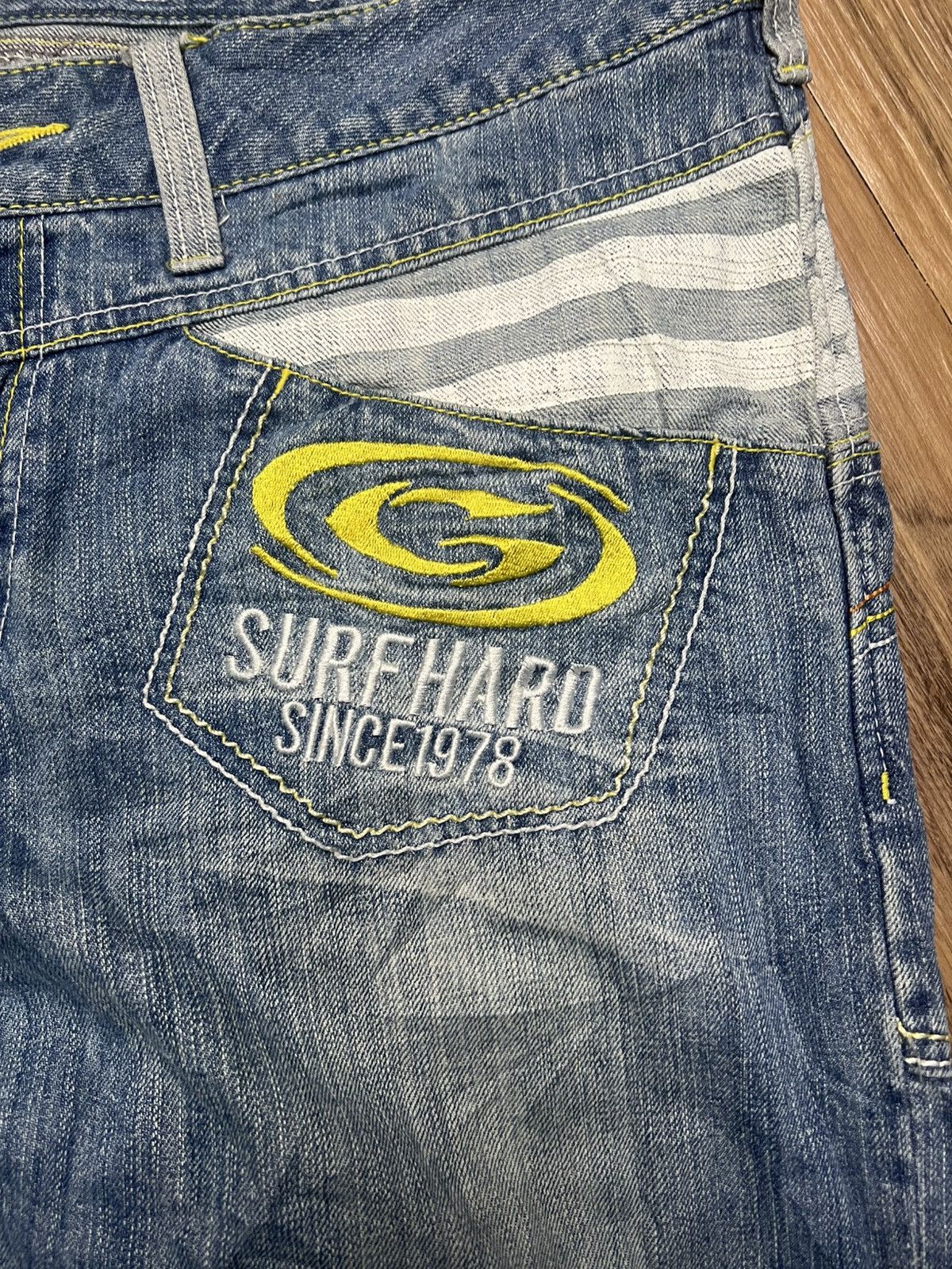 Gotcha GOTCHA Vintage Surfwear Denim Jeans Wide Leg Blue XXL (42) Size US 39 - 6 Thumbnail