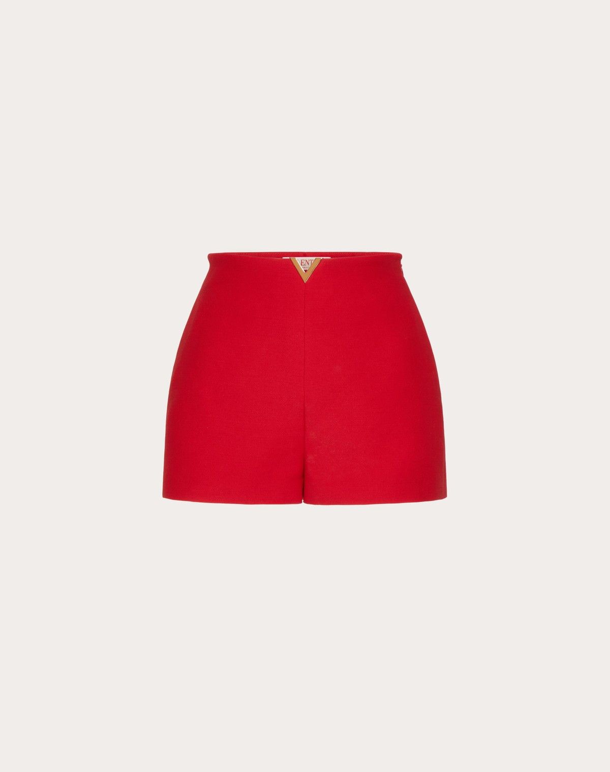 Valentino o1s1wg110525 Crepe Couture Shorts in Red Size 27" / US 4 / IT 40 - 1 Thumbnail