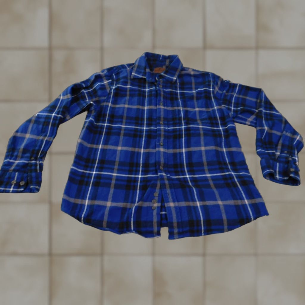 Vintage VINTAGE Woolrich Flannel Shirt Large Blue Mens Y2K Retro Button Up Outdoor Size US L / EU 52-54 / 3 - 1 Thumbnail