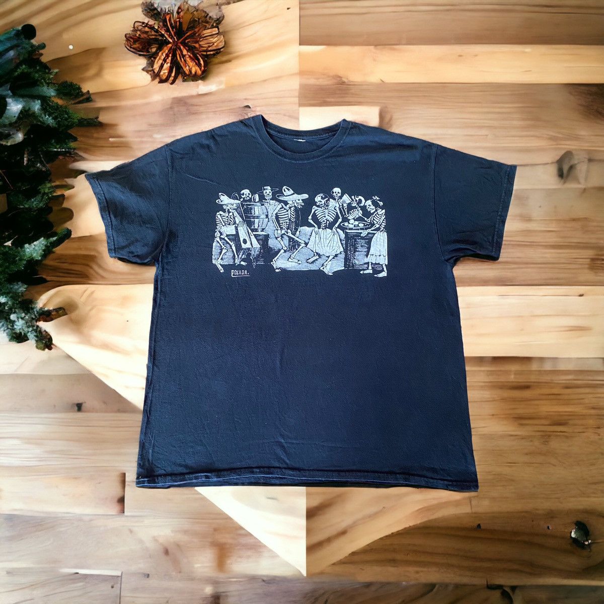 Vintage Vintage Y2k Posana Skull Cowboy Tee Size US XL / EU 56 / 4 - 1 Thumbnail