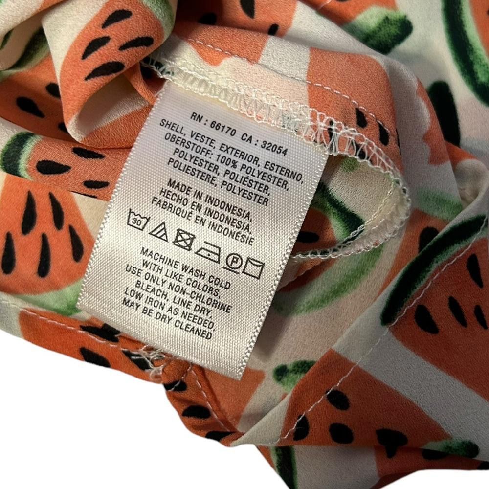 Designer Anthropologie l Maeve Picnic Days Watermelon Top 0 Size XS / US 0-2 / IT 36-38 - 7 Thumbnail