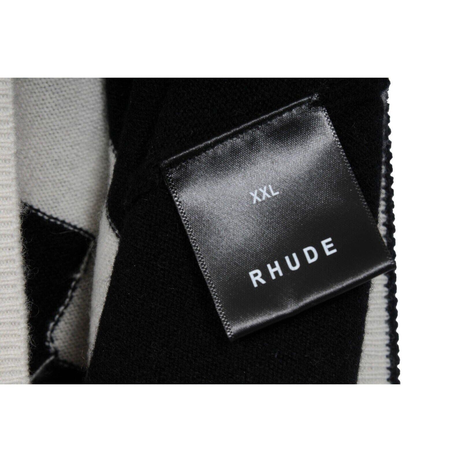 Rhude McLaren Color Block Wool Polo Shirt Orange Black -02644 Size US XXL / EU 58 / 5 - 7 Thumbnail