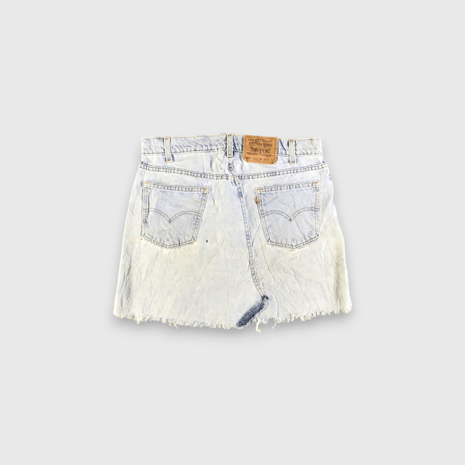 Levi's × Vintage Vintage Light Wash Levis 505 Skirt-J3785 Size 33" - 2 Thumbnail