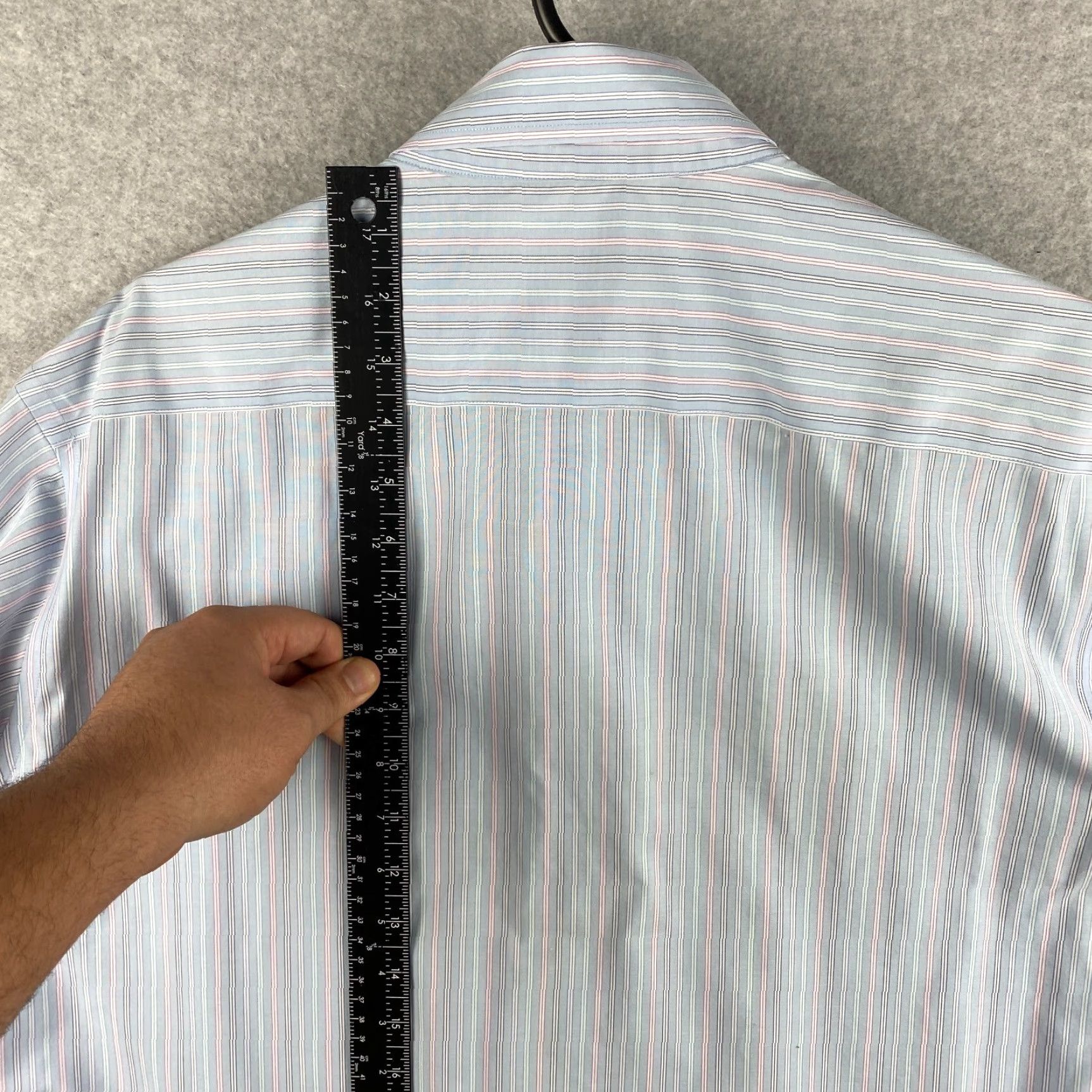 Brooks Brothers VINTAGE Brooks Brothers Button-Up Shirt Mens L Blue Pinstriped Slim Long Sleeve Size US L / EU 52-54 / 3 - 7 Thumbnail