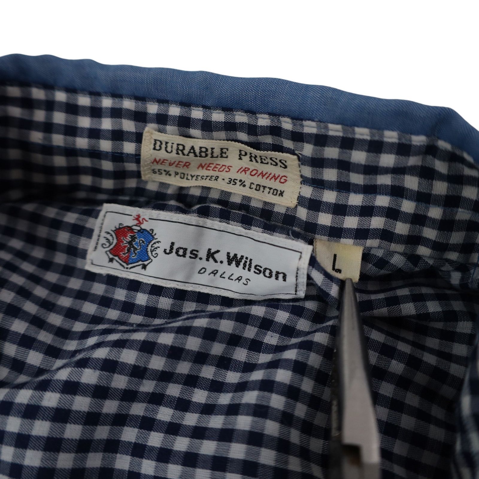 Vintage True VTG 60s Jas. K. Wilson Chambray Work Shirt Blue Size US L / EU 52-54 / 3 - 7 Thumbnail