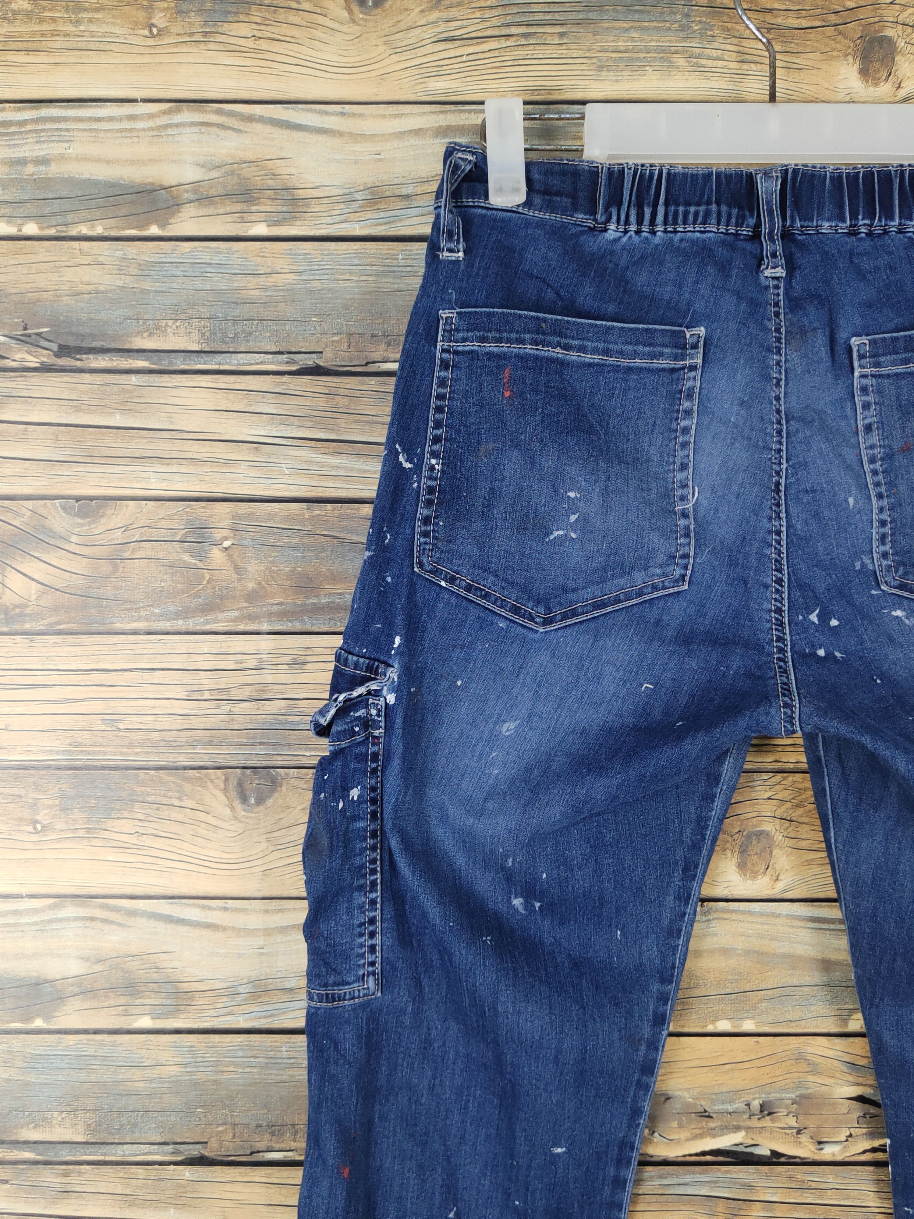 Japanese Brand FieldCore Dark Blue Distressed Ripped Soft Jeans #W1974 Size US 28 / EU 44 - 8 Thumbnail
